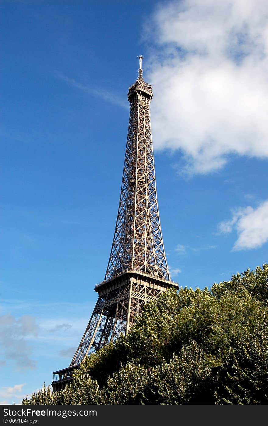 Torre eiffel in paris a great construction of gustav eiffel. the biggest monument in the city of the lights. Torre eiffel in paris a great construction of gustav eiffel. the biggest monument in the city of the lights