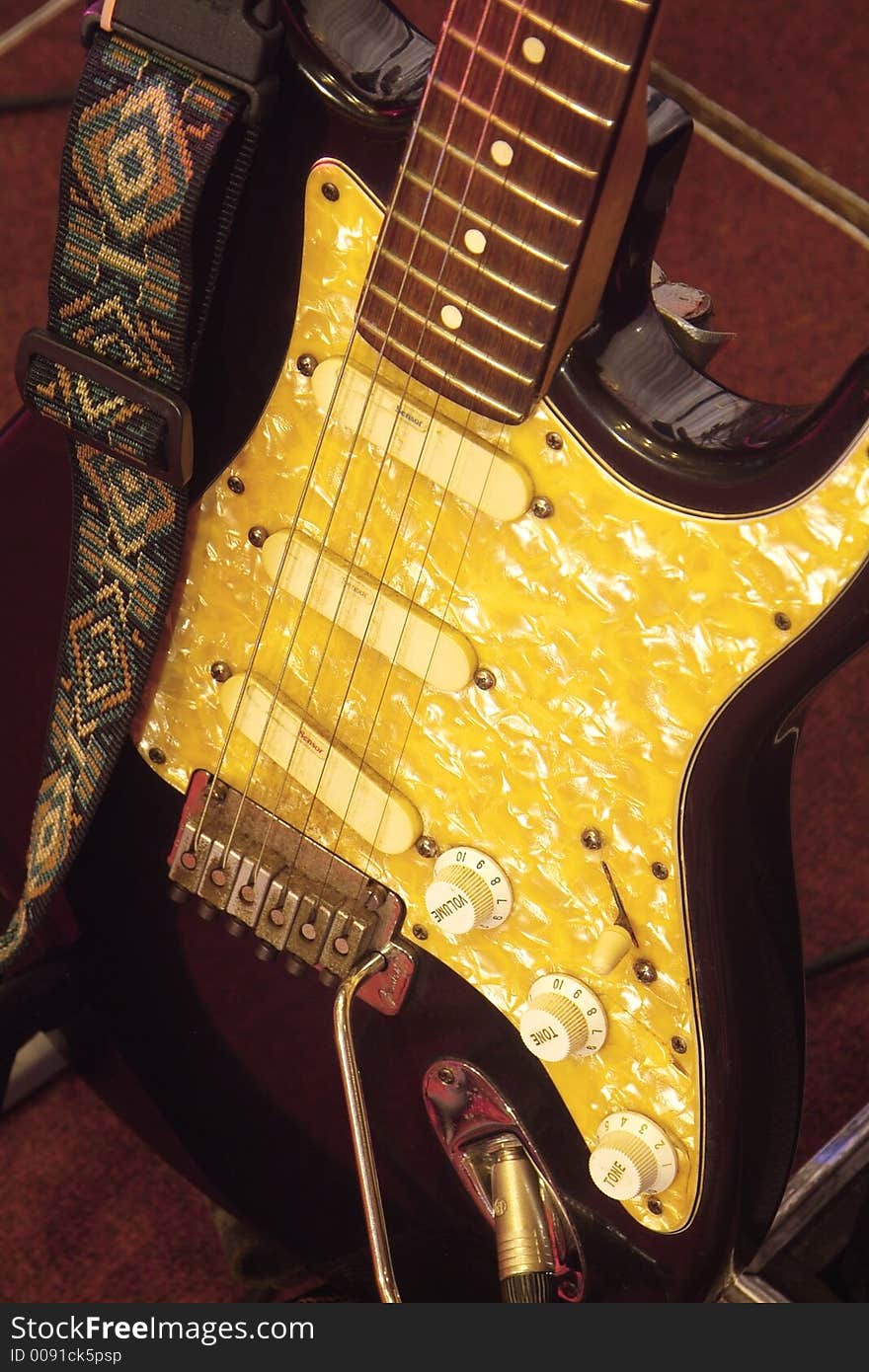 Detail of electric guitar