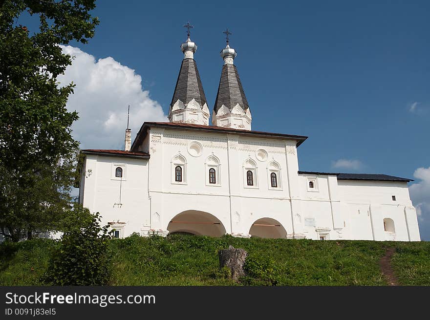 Little monastery in Ferapontovo, Russia