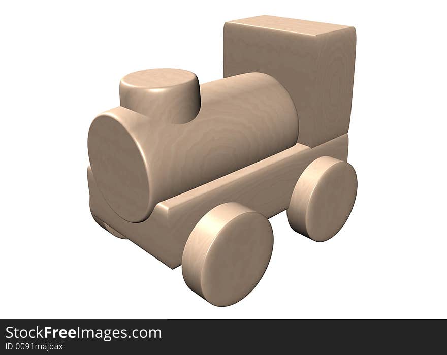 Wooden toy train