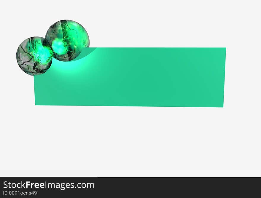 3d graphic logo banner render