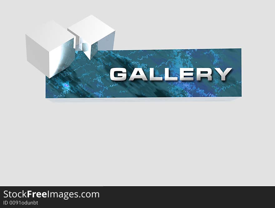 3d graphic logo banner render