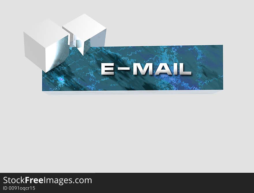 3d graphic logo banner render