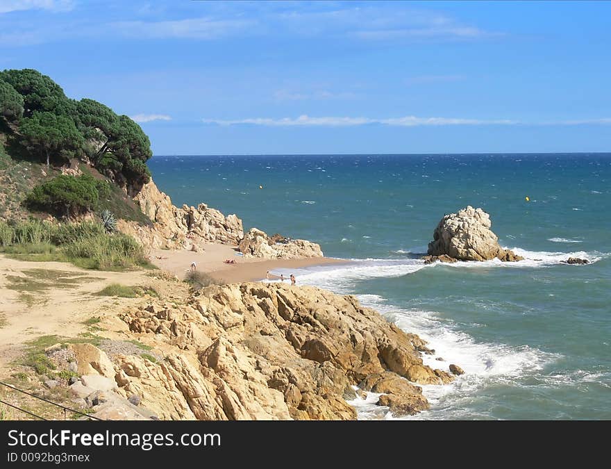 Beautiful rocky mediterranean coast and great weather. Beautiful rocky mediterranean coast and great weather