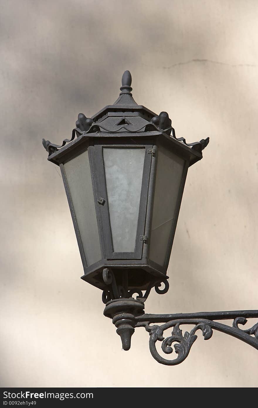 Old lamp in Krakow, Poland