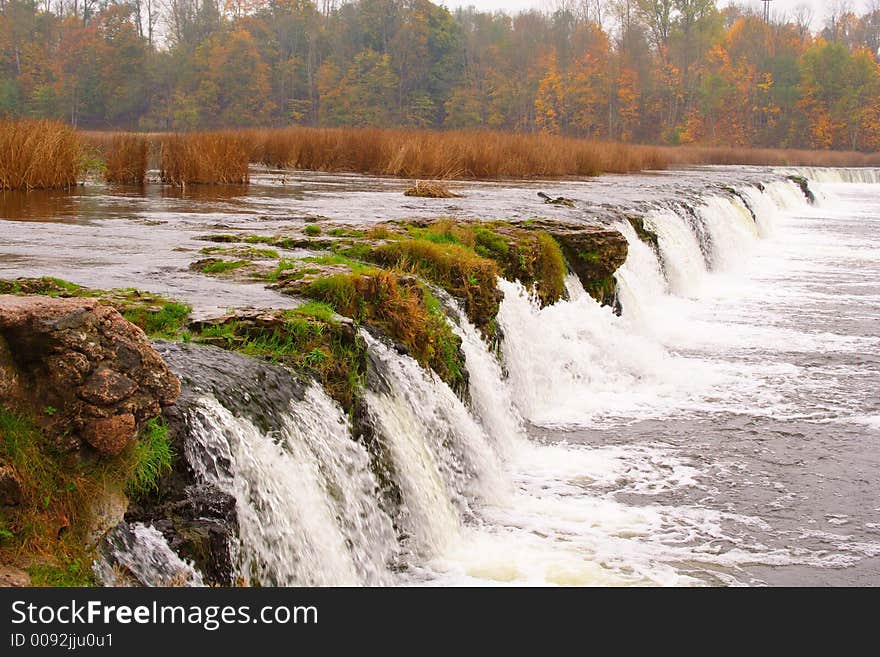 Waterfall Ventas Rumba in Kuldiga, Latvia.