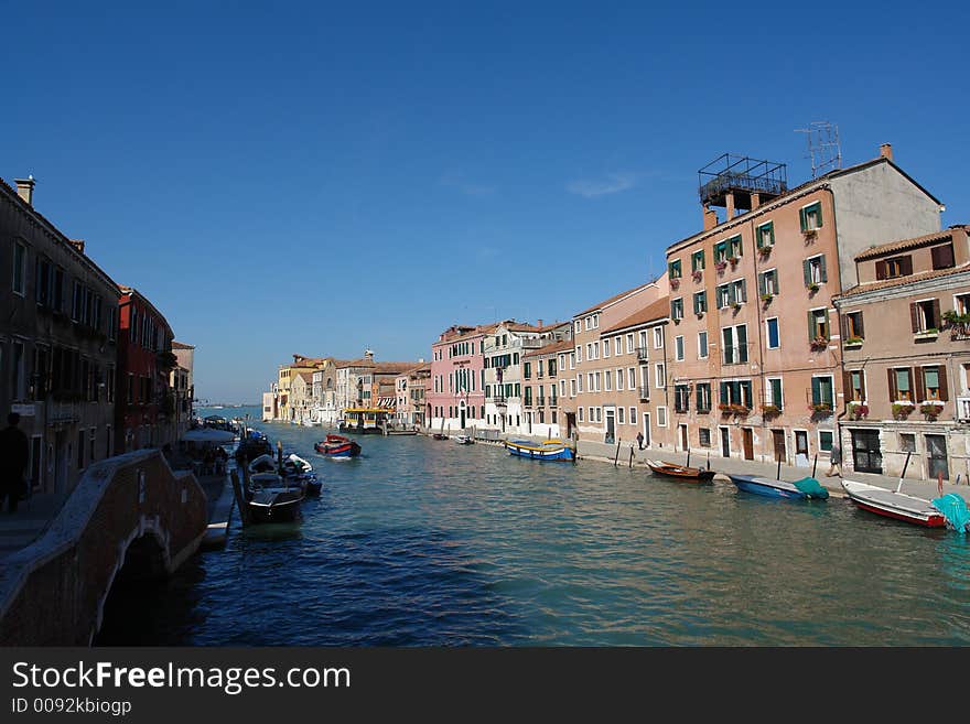 Scenic canal in Venice, Italy. Scenic canal in Venice, Italy