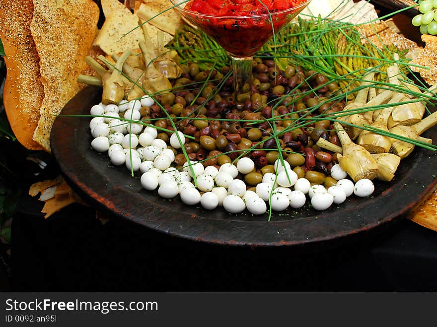 Food presentation at a wedding. Food presentation at a wedding