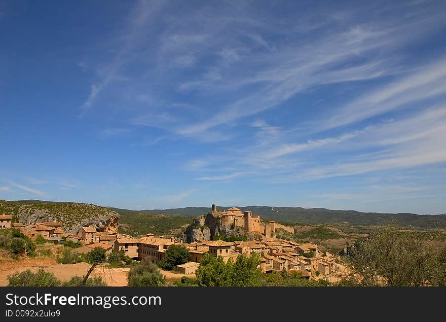 Village and collegiate church of Alquezar, Huesca, Aragon, Spain. Village and collegiate church of Alquezar, Huesca, Aragon, Spain