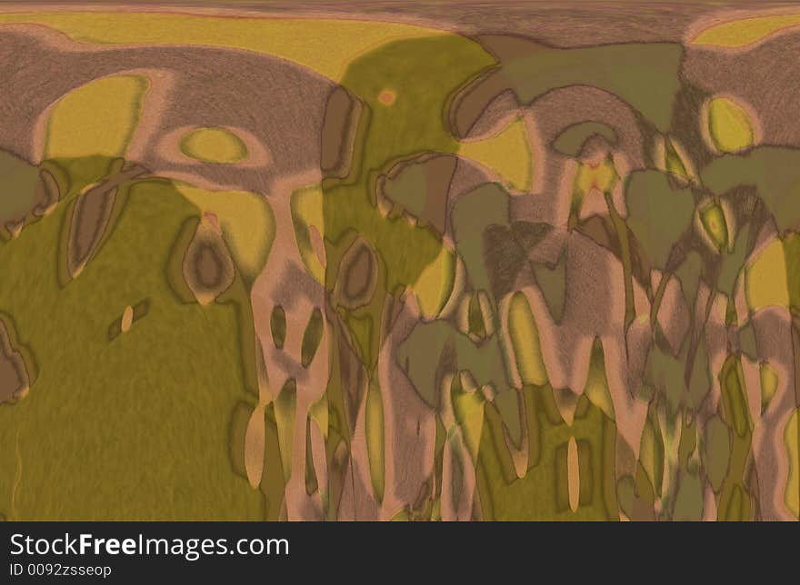 Abstract illustration of forest scene