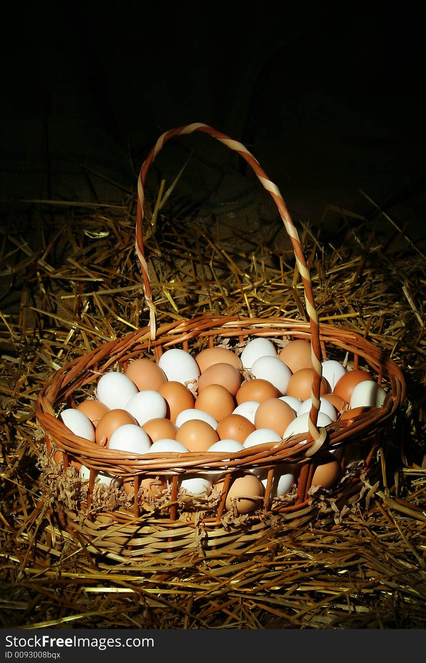 Eggs in a basket