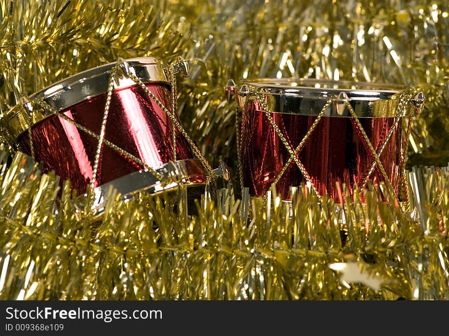 Two small drums help celebrate the holidays. Two small drums help celebrate the holidays