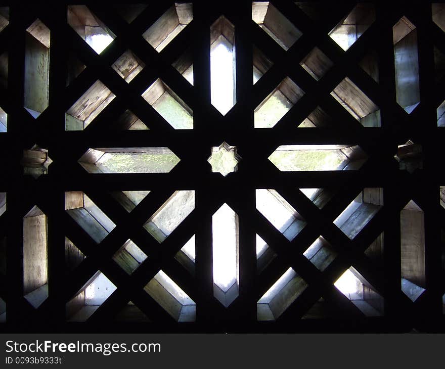 Photo of the window in the Mezquita, Cordoba. Photo of the window in the Mezquita, Cordoba.