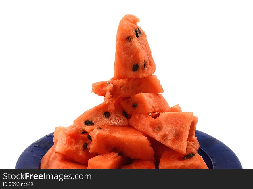 Cone of watermelon on the place