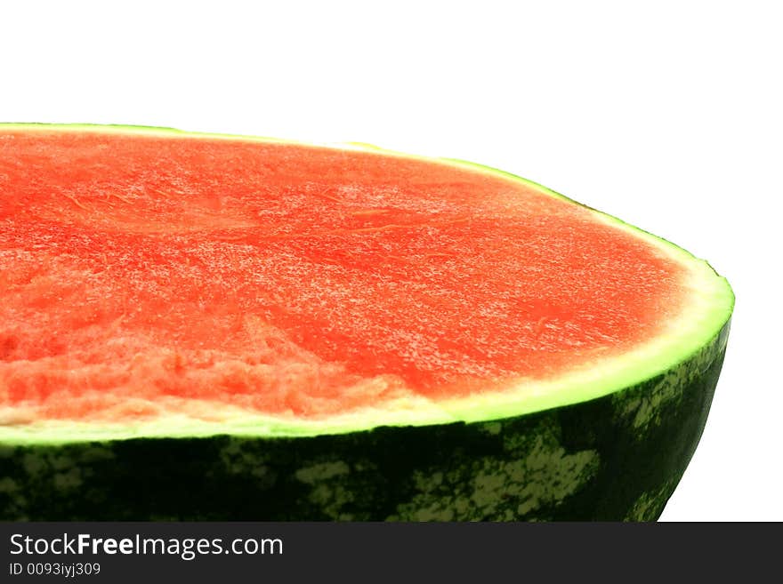 Fragment of fresh big watermelon