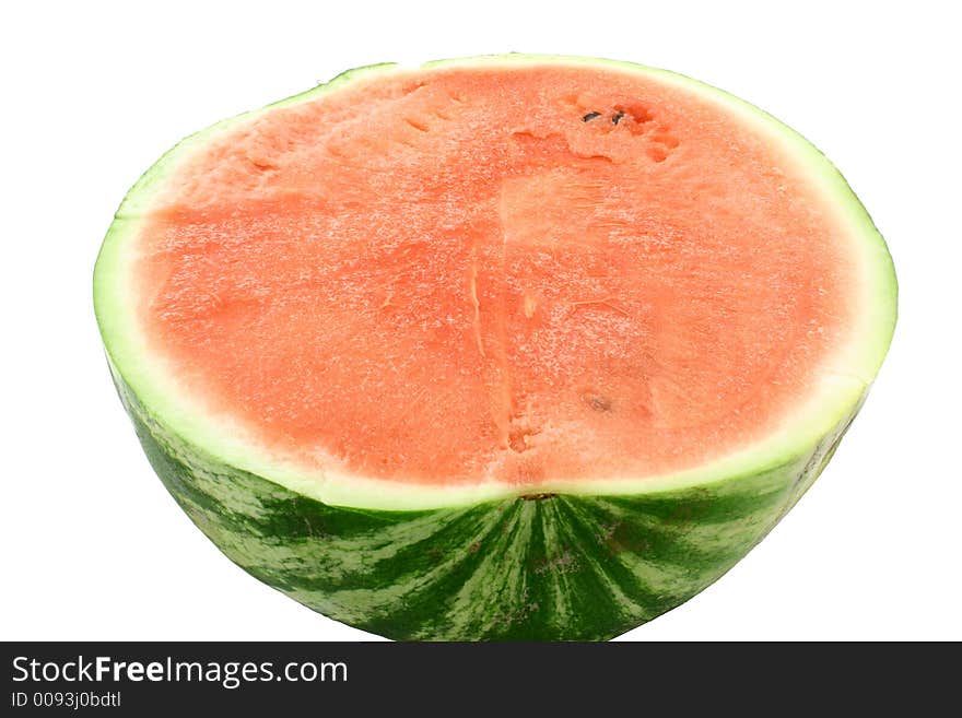 Big half of fresh watermelon on perspective. Big half of fresh watermelon on perspective