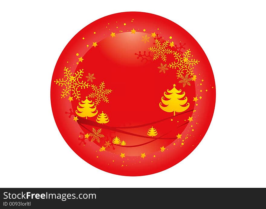 Red Christmas / New Year illustration background. Red Christmas / New Year illustration background