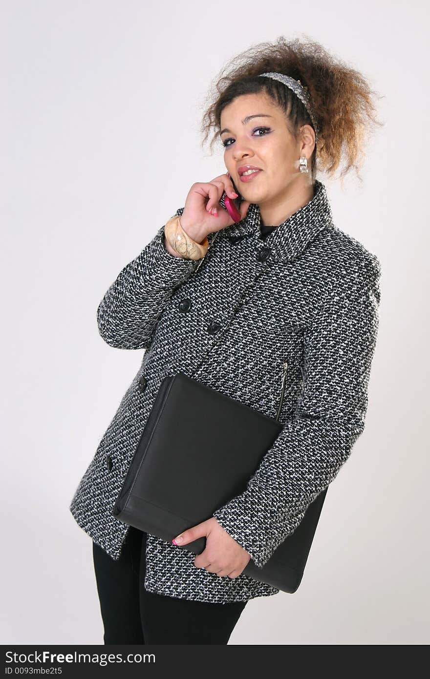 Business woman with mobile phone