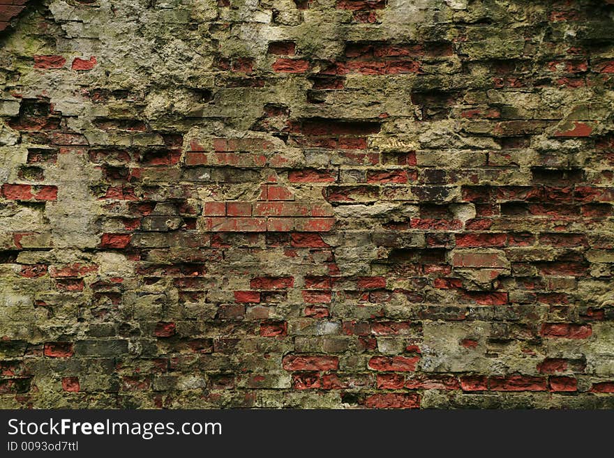 The half disorganized brick wall