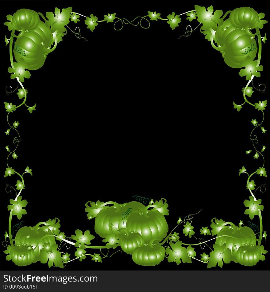 Pumpkin $ Foliage Frame Background