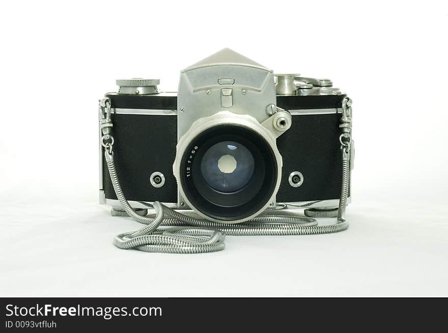 Old, vintage, 35mm, point-and-shoot camera. Old, vintage, 35mm, point-and-shoot camera