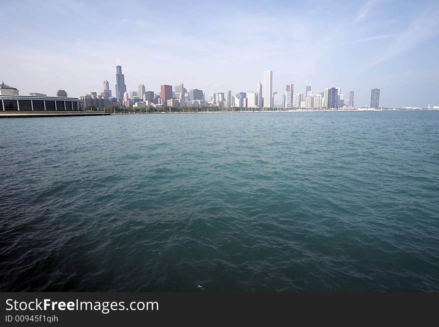 Skyline of Chicago with Sears Tower. Skyline of Chicago with Sears Tower