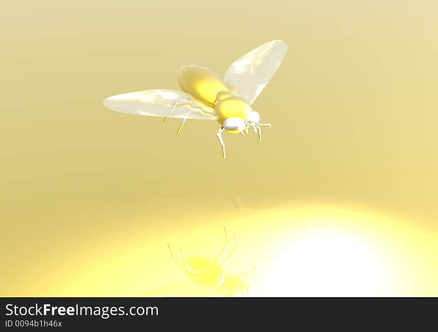 Graphic render of isolated insect