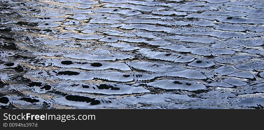 Pattern on the water caused by the wind