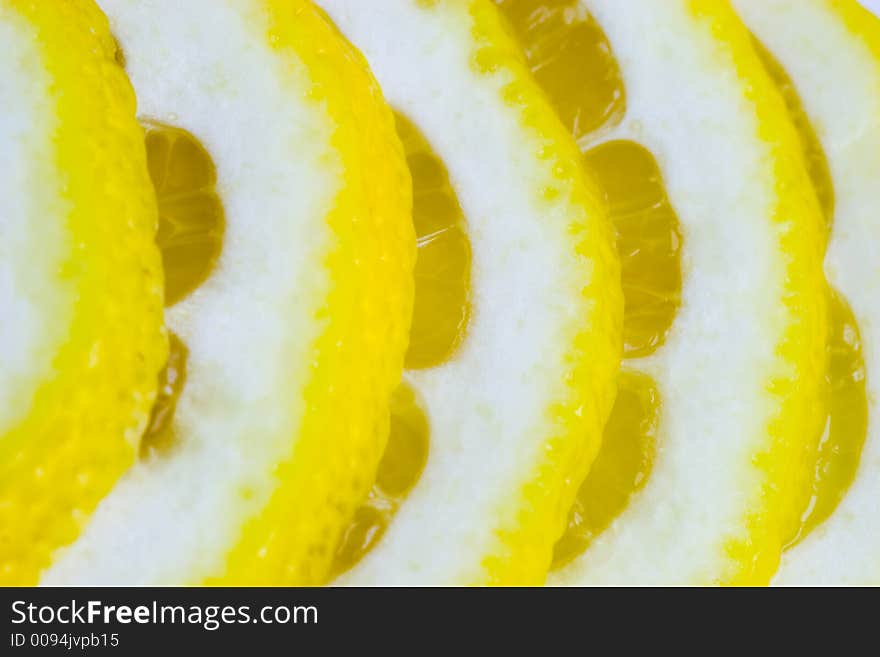 Slices of a lemon