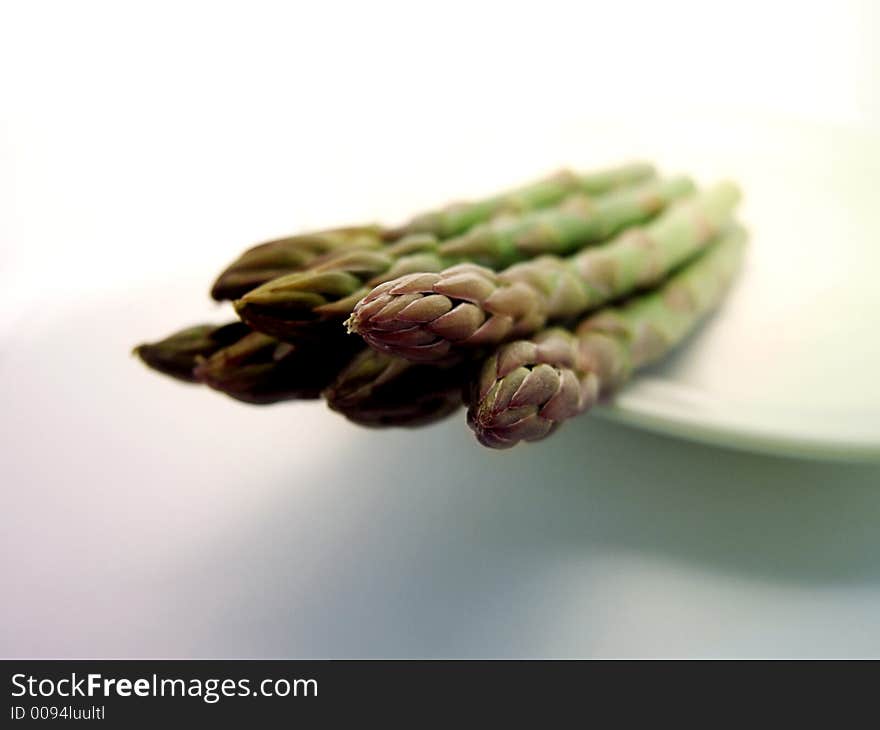 A close up of some asparagus.