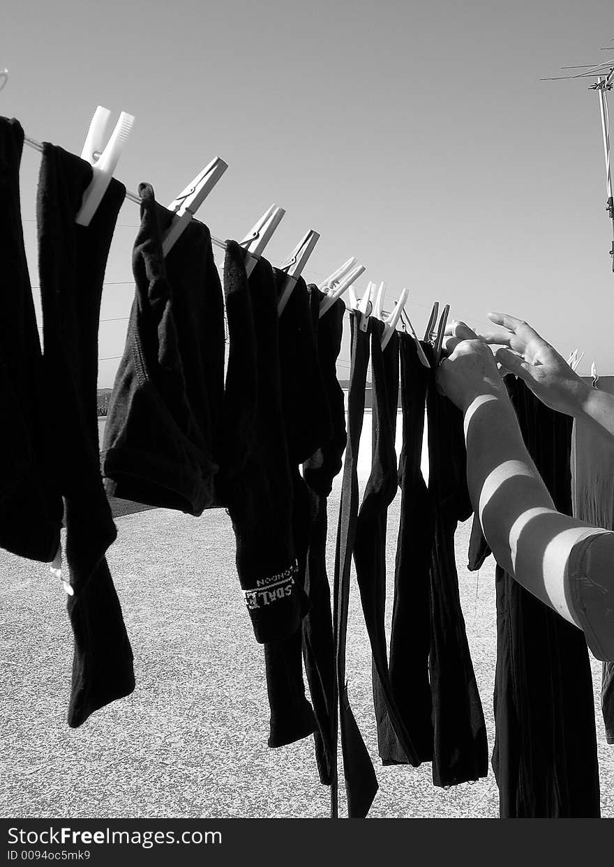 Dressed spread to dry to the sun