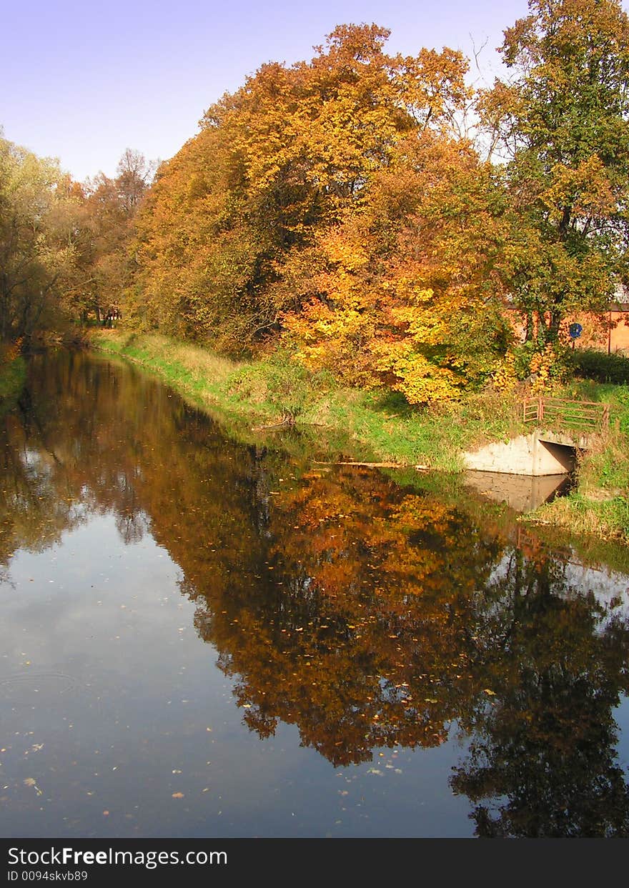 Reflections in the waters of Ticha Orlice. Reflections in the waters of Ticha Orlice