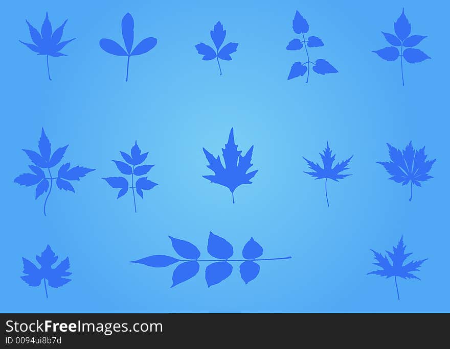 Floral background in blue - vector illustration. Floral background in blue - vector illustration