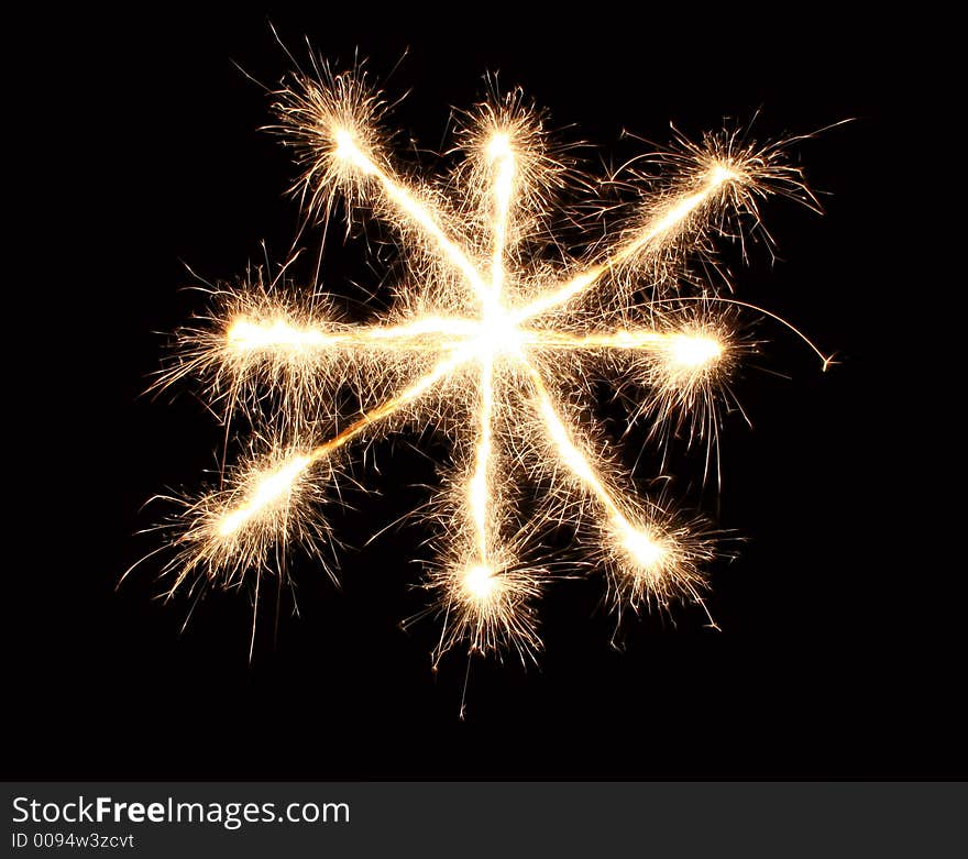 Sparkler snowflake