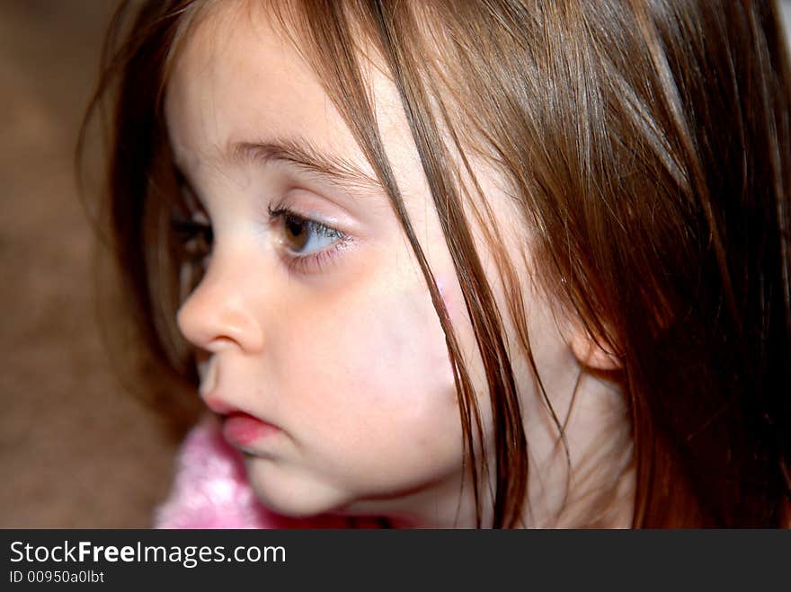 A little girl with beautiful eyes, fair skin and reddish brown hair. A little girl with beautiful eyes, fair skin and reddish brown hair