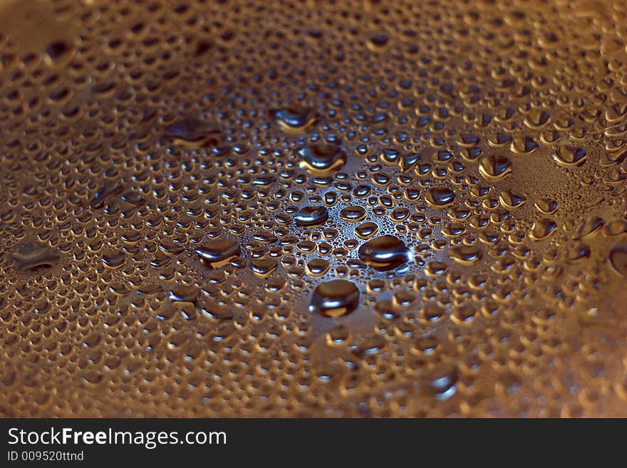 Waterdrops that formed on the top of a waterjug