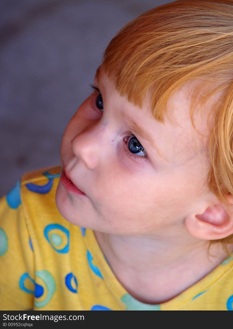 Little Girl Looking Up