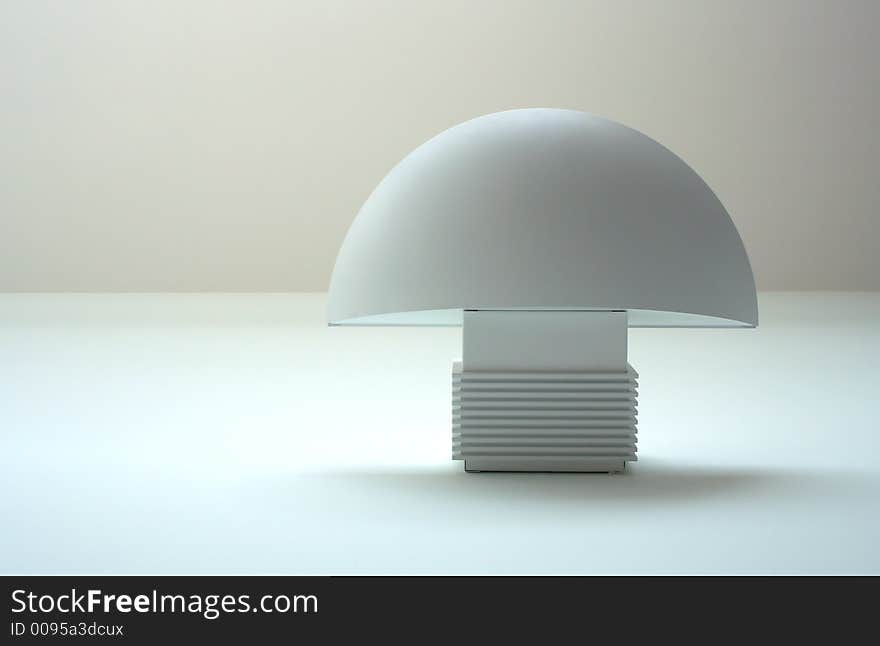 Spherical white light on wall. Spherical white light on wall