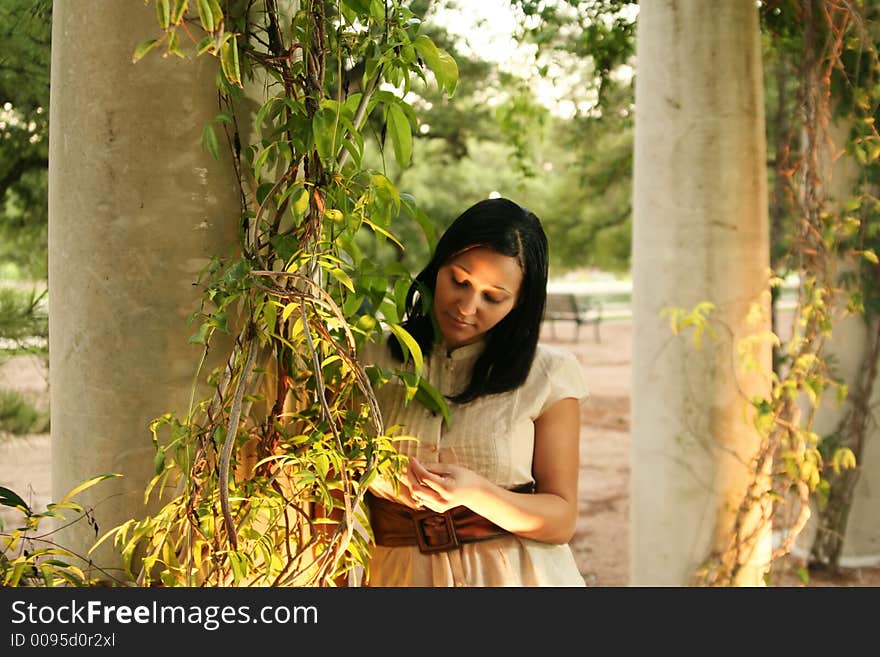 Girl With Yellow Ray Reflection 1