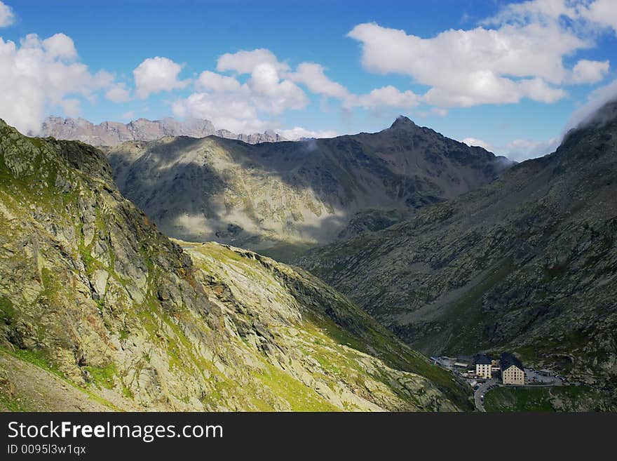 Mountain alpine summer landscape