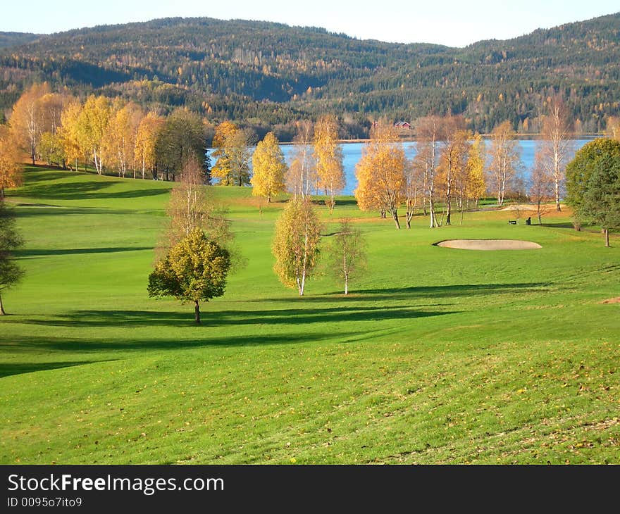 Bogstad golf course in Oslo  in the fall