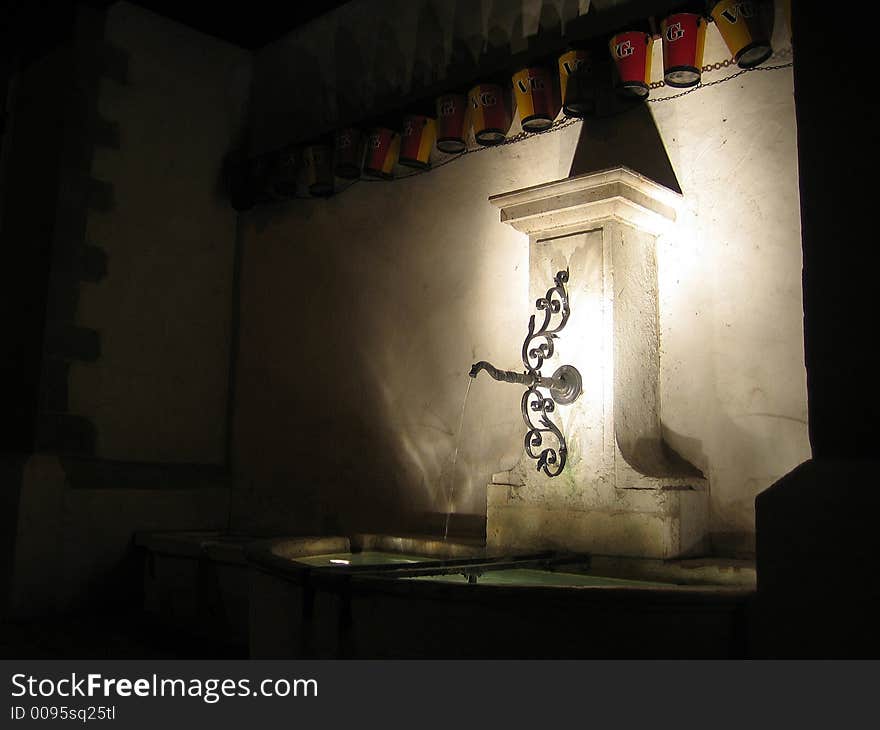 Fountain in Geneva, Switzerland at night. Fountain in Geneva, Switzerland at night.