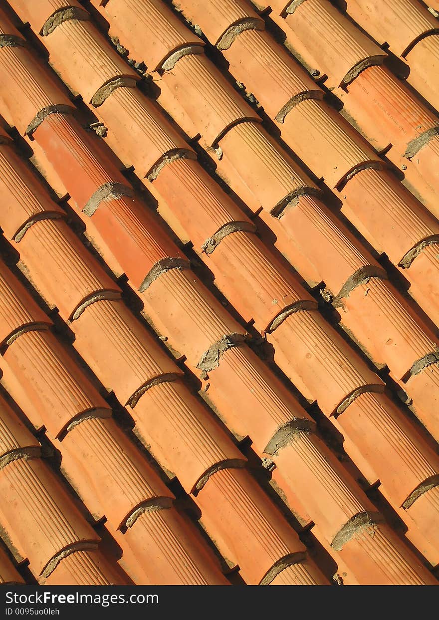 The closeup picture of a roof