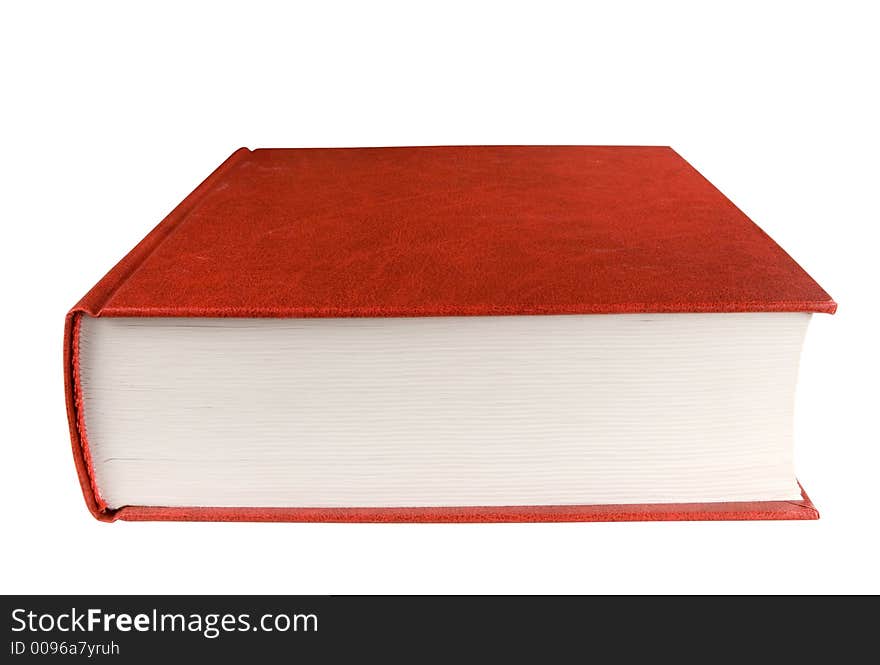 Big red book, isolated on white, clipping path included