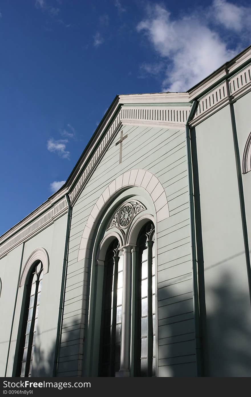 Small catholic church in the center of the city (Riga, Latvia, Europe)