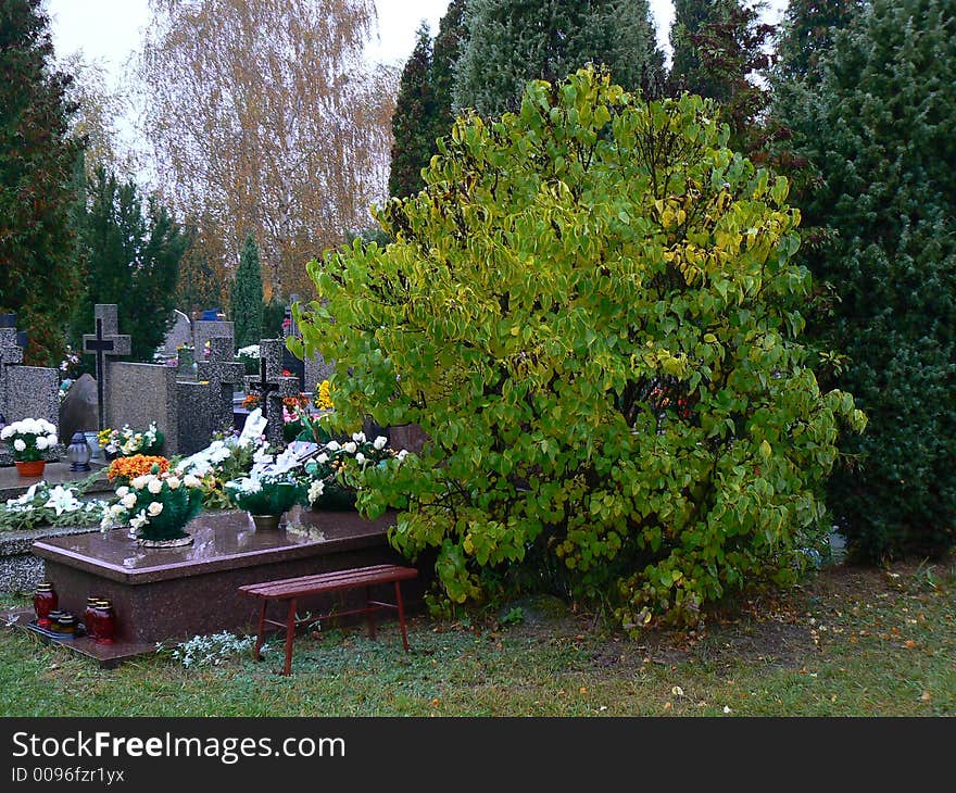 Cemetery in Poland. Special day for all Christians. Cemetery in Poland. Special day for all Christians.