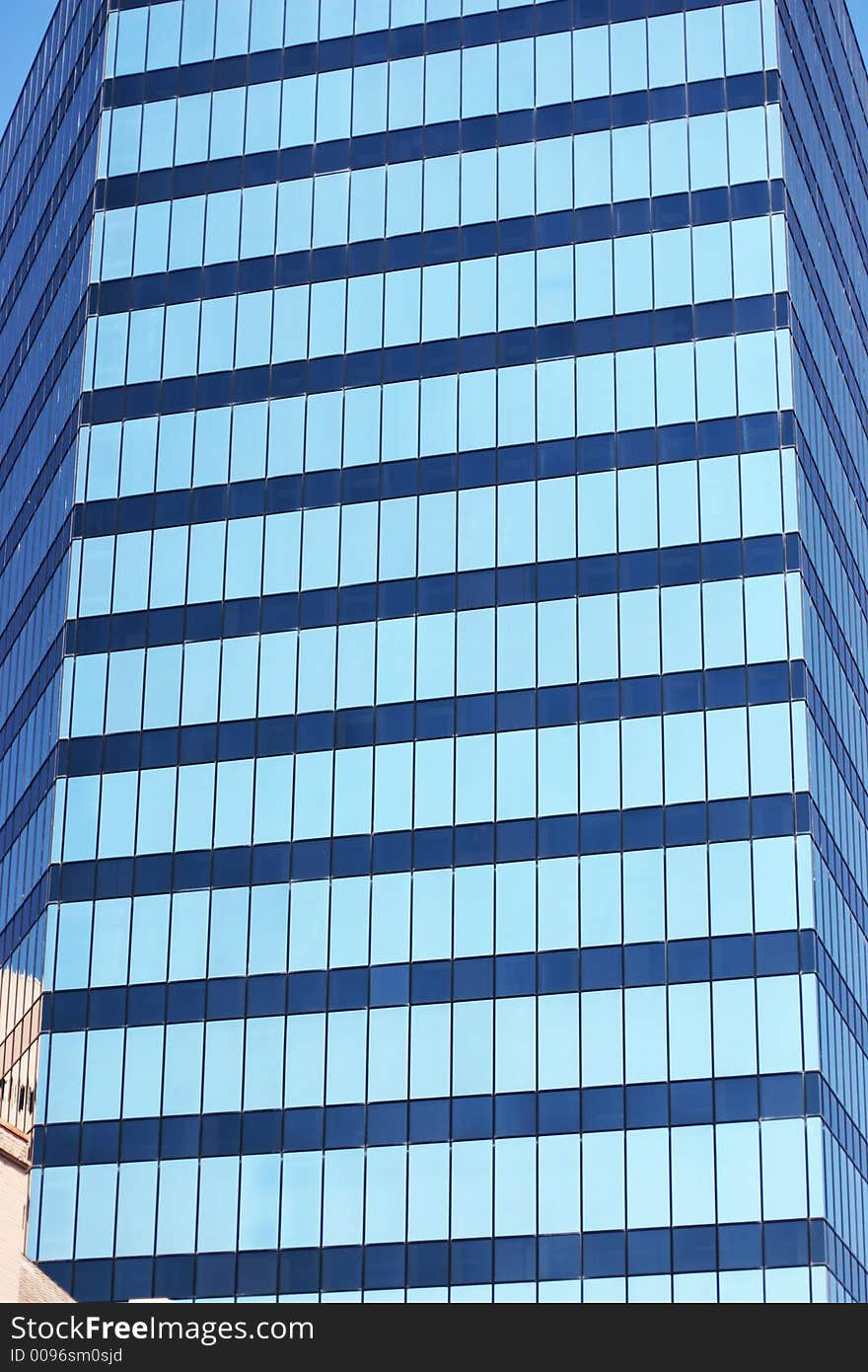 Business Building with glass windows and high floors