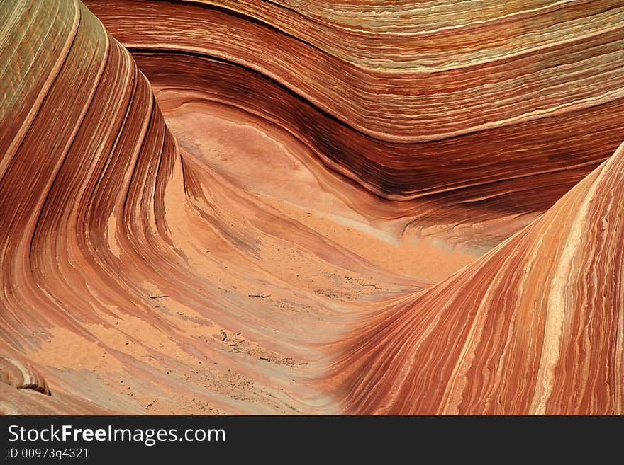 Close-up Of Sandstone Curves