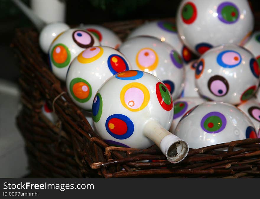 Cropped shot of a happy white colored, christmas tree decorations. Cropped shot of a happy white colored, christmas tree decorations.