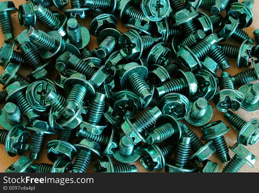 Shot of a pile of screws background